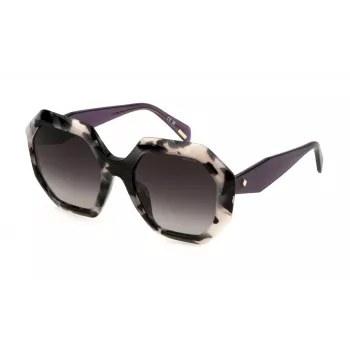 Police sieviešu saulesbrilles SPLM10-540M65 Havana acetāta rāmis brūna lēca 54mm