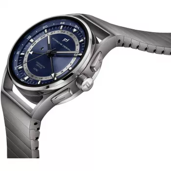 PORSCHE DESIGN Flat Six P'6000 vīriešu automātiskais hronogrāfa pulkstenis 42mm nerūsējošais tērauds gumija melns