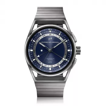 PORSCHE DESIGN Flat Six P'6000 vīriešu automātiskais hronogrāfa pulkstenis 42mm nerūsējošais tērauds gumija melns