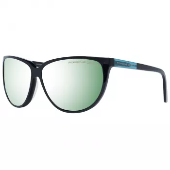 PORSCHE DESIGN Sieviešu saulesbrilles P8588-61A - Melns rāmis, Pelēkas lēcas, 61/13/135 mm