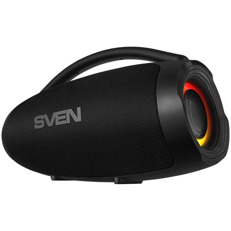 Pārnēsājamā skaļruņu sistēma SVEN PS-375, melna, jauda 30+2x15W (RMS), TWS, Bluetooth, USB, litija baterija
