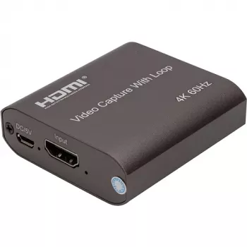 POWER PLANT, LLC 4K HDMI Video Capture Device ar Loop-Out, USB 3.0, Ultra-Low Latency