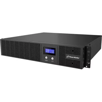 PowerWalker VI 3000 RLE UK līnijinteraktīvais UPS, 3000 VA/1800 W, statņu montāža 2U, 8x IEC C13 + 1x IEC C19, USB/RS-232, AVR, LCD
