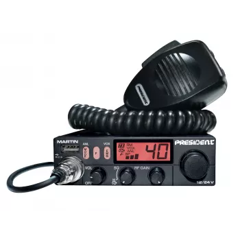 President Martin ASC CB Radio Transceiver AM/FM 12/24V