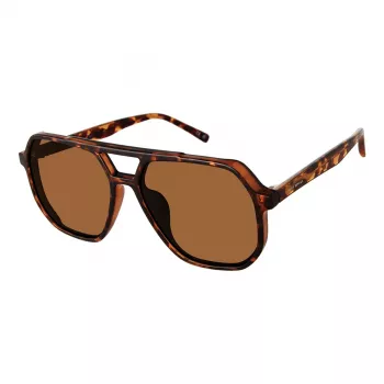 Privé Revaux Women's BACKTALKS086 Saulesbrilles – Ģeometrisks Acetāta Rāmis, Pelēkas Polikarbonāta Lēcas, 59/16/145 mm