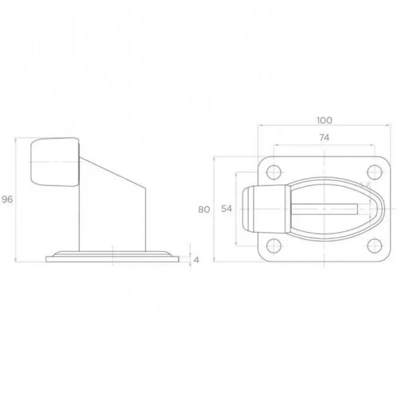 PSG 60.038.9005 vārtu atdure, melna RAL 9005, gumija, 60 mm diametrs, 38 mm augstums