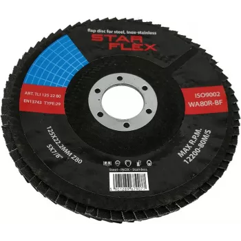 PSG Star Flex T29 125-22 Grit 80 INOX Slīpēšanas disks TLI1252280