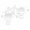 PSG Augšējais vadotnes kronšteins 60 mm bīdāmiem vārtiem, 2 rullīši, antracīts RAL 7016 (60.023.7016)