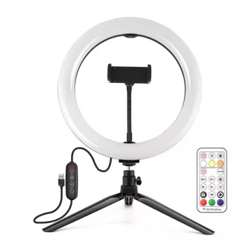 PULUZ LED Ring Light 26cm ar 8,3cm statīvu USB