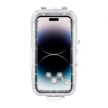 PULUZ Plastmasas Ūdensnecaurlaidīgs Maciņš iPhone 15 Plus/15 Pro Max/14 Plus/14 Pro Max/13 Pro Max/12 Pro Max/11 Pro Max (Balts)