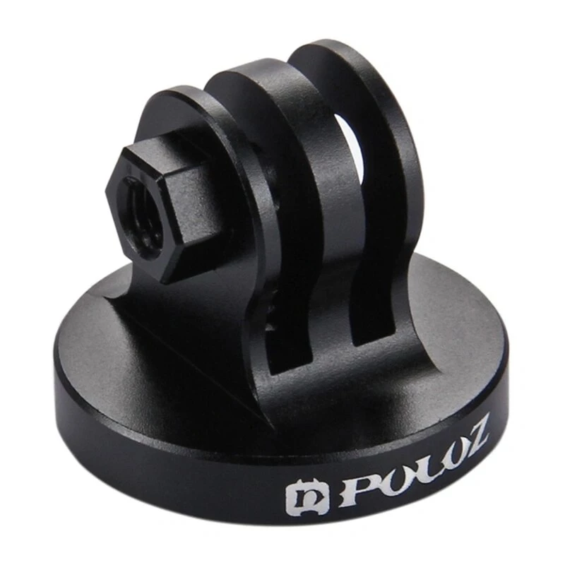 PULUZ PU145B CNC Alumīnija sakausējuma darbības kameras montāžas adapteris ar 1/4 inch tripoda vītni, melns