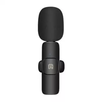 PULUZ PU3082B Bezvadu lavaljē mikrofons ar USB-C uztvērēju, 2.4GHz, omnidirekcionāls, 20m darbības rādiuss, viedtālruņiem un planšetdatoriem