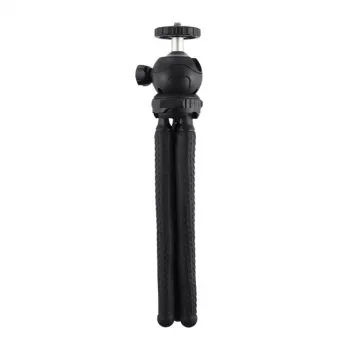 PULUZ PU435 Mini Octopus Tripod – Elastīgs un liekams mini statīvs ar 360° lodveida galvu un telefona turētāju