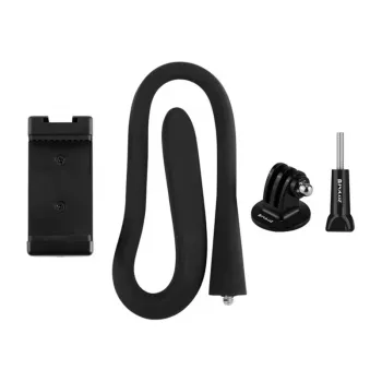 Puluz PU882B Flexible Clip Mount – 60 cm gooseneck, 360° rotācija, viedtālruņiem (melns) | ITworkshop.lv