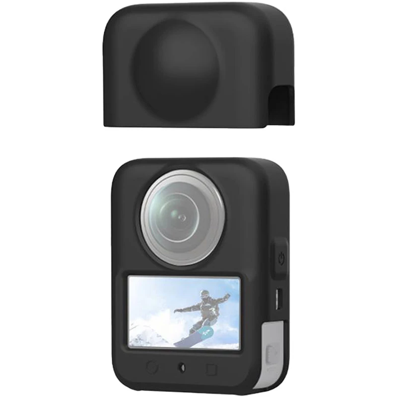 PULUZ Silikona Lēcas Vāciņš DJI Osmo Action Kamerai (Melns)