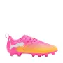 Puma Future 9 Play FG/AG Junior Futbola Zābaki Melns Balts Rozā 37. izmērs