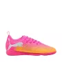 Puma Future 9 Play IT Bērnu futbola apavi Indoor Turf Black White Fire Orchid 38. izmērs