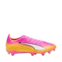 Puma Ultra 6 Match FG/AG Futbola Apavi - Melns/Balts/Oranss - 43. izmērs