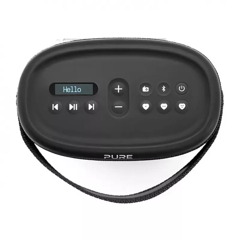 PURE ACOUSTICS Pure Woodland portatīvais Bluetooth skaļrunis – 10W, ūdensizturīgs, FM/DAB+ radio, melns (253344)