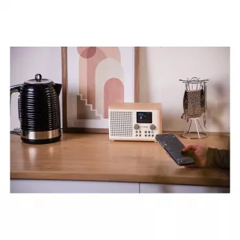 Pure Classic H4 DAB/DAB+/FM digitālais radio ar Bluetooth, Cotton White/Oak