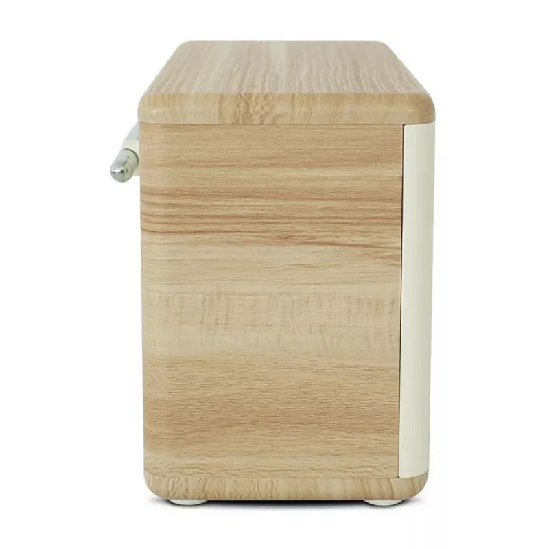 Pure Classic H4 DAB+/FM digitālais radiouztvērējs, 2,4 collu krāsu ekrāns, modinātājs, miega un virtuves taimeris, Cotton White/ozolkoka
