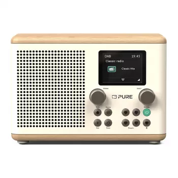 Pure Classic H4 DAB/DAB+/FM digitālais radio ar Bluetooth, Cotton White/Oak