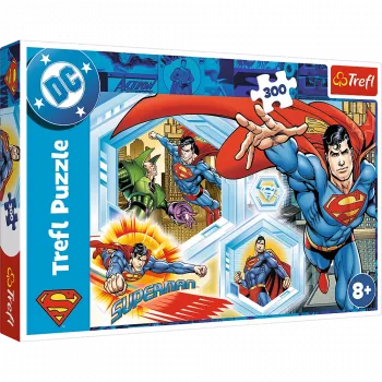 Puzle 300 – Neiznīcināmais Supermens – Warner Superman Trefl 23032