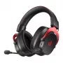 QCY Heroad VT200 spēļu austiņas – melnas un sarkanas, 50mm draiveri, virtuālais 7.1 telpiskais, RGB LED, USB-A