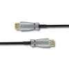 Qoltec 50472 HDMI kabelis 20 m, HDMI Type A, melns/sudraba