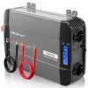 Qoltec tīrā sinusoidālā sprieguma invertors 12V uz 230V 1500W/3000W ar LCD, USB, USB-C LiFePO4 GEL AGM akumulatoriem