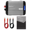 Qoltec tīrā sinusoidālā sprieguma invertors 12V uz 230V 2000W/4000W ar LCD, USB, USB-C, saderīgs ar LiFePO4/GEL/AGM