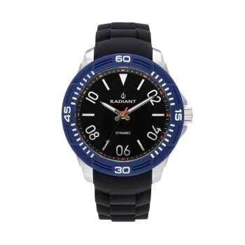 RADIANT vīriešu pulkstenis RA503602 (46mm) – melns ciparnīca, melna mākslīgās ādas siksniņa, kvarca analogs