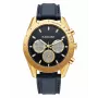 RADIANT RA668709 Vīriešu analogais kvarca pulkstenis 44mm melns ciparnīcas ādas siksna