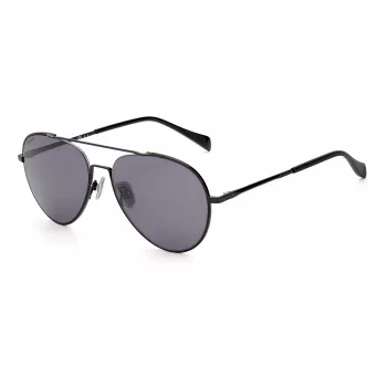 RAG&BONE MAN Saulesbrilles RNB1036GS8075 Melnas Pelēkas Taisnstūra 58mm