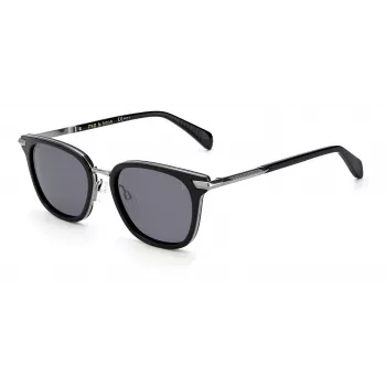 Rag & Bone RNB6000/S Saulesbrilles Unisex 52/19/145 mm Melns Rāmis Tumši Pelēkas Lēcas