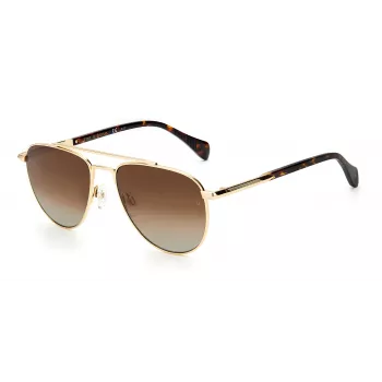 RAG&BONE Sieviešu RNB1044GS3YG5 Havana Brūnas Kvadrātveida Saulesbrilles 55/17/145 mm