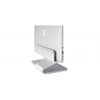 RAIN DESIGN mTower vertikālais laptop statīvs - sudraba anodēts alumīnijs, vietu taupošs galda doks MacBook un klēpjdatoriem