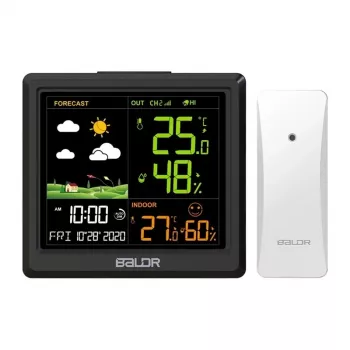 RAINPOINT BALDRTHERM B0389WST2H2-V1 Laika stacija ar āra sensoru un krāsu LCD