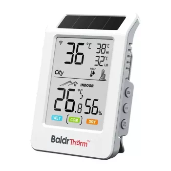 Rainpoint Baldrtherm HCS596WB saules enerģijas Wi-Fi termohigrometrs ar lietotnes vadību un attālo sensoru