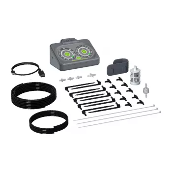 RainPoint IK149 Potted Plant Watering Kit - Automātiskā pilienveida apūdeņošanas sistēma 10 podiem, USB/bateriju barošana, LCD displejs