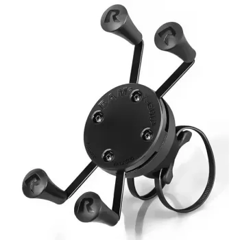 RAM MOUNTS X-Grip Rail EZ-On ar grozāmu stiprinājumu – universāls viedtālruņa turētājs stieņiem un caurulēm (RAP-274-1-UN7U)