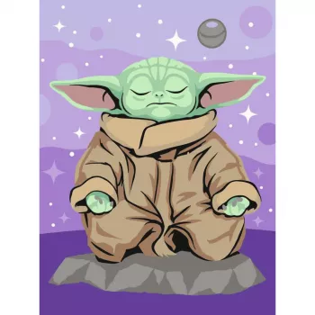 Ravensburger CreArt Star Wars - Meditierender Grogu Paint by Numbers Kit