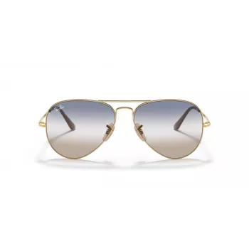Ray-Ban Aviator Metal II Saulesbrilles RB3689 Zelts Brūns Gradienta Stikls 62mm
