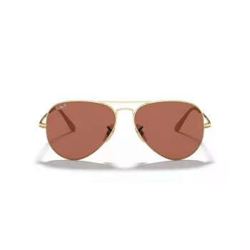 Ray-Ban Aviator Metal II Saulesbrilles RB3689 Zelts Gaiši Zils Gradients 58mm Unisex