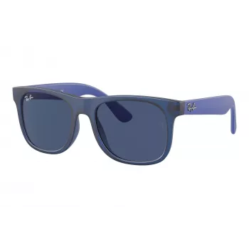 Ray-Ban Junior RJ9069S706080 Bērnu saulesbrilles Phantos Caurspīdīgi zili pelēkas Classic 48mm