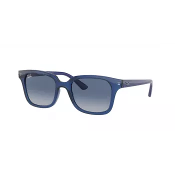 Ray-Ban Junior RJ9071S70624L Bērnu saulesbrilles Caurspīdīgs zils rāmis Zils gradients tumši zilas lēcas 48mm