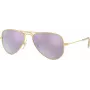 Ray-Ban Junior RJ95062494V5 Bērnu saulesbrilles - Caurspīdīgi zils rāmis, zils spoguļstikls, 50mm