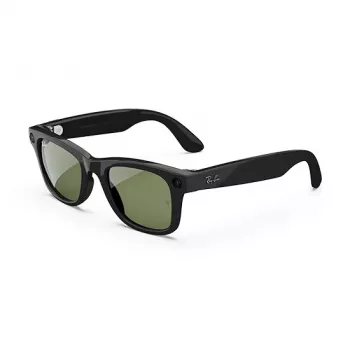 Ray-Ban Meta Wayfarer Gen1 AI Glasses - Matte Black/Clear to Graphite Green Transitions