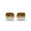 Ray-Ban RB1971-914751 Square 1971 Saulesbrilles - Pulēts Zelts, Brūns Gradienta Lēca, 54mm