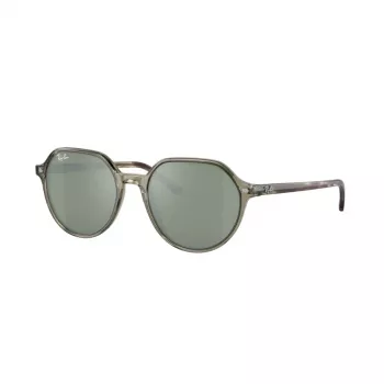 Ray-Ban RB2195 Hawkeye saulesbrilles Caurspīdīgi pelēka Gaiši zils/Violets gradients 51mm